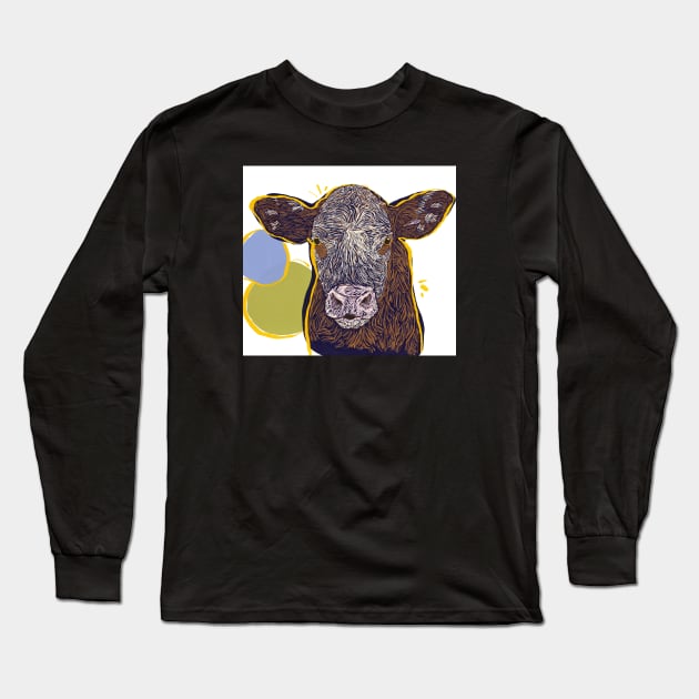 Cow Long Sleeve T-Shirt by flywithsparrows